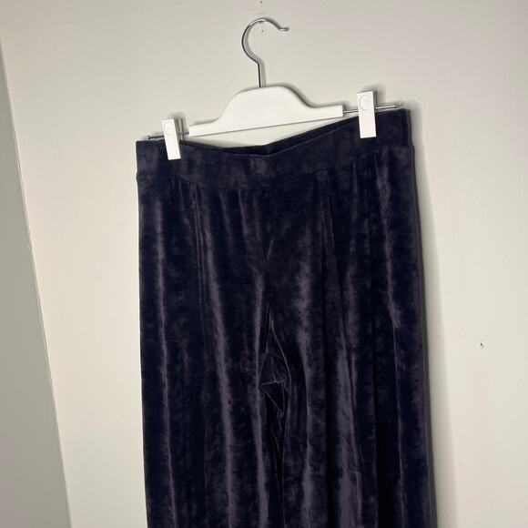 Alembika Womens Pants Size 3 10 12 Purple Velour High Rise Comfort Lounge - Picture 4 of 8